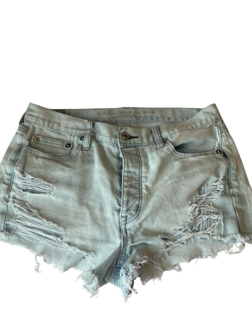 American Eagle Distressed Light Blue Denim Women’s Shorts